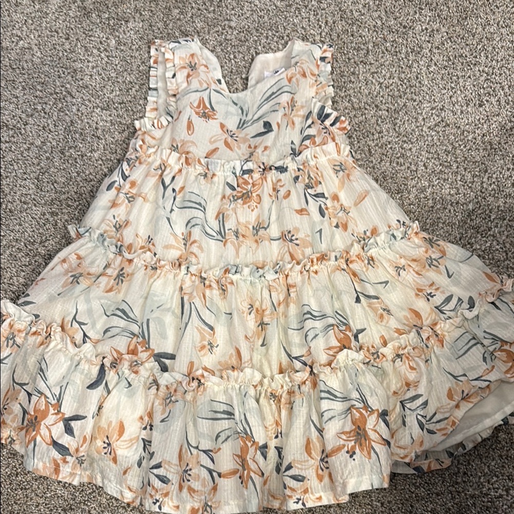 Floral Ruffle Kids Dress
